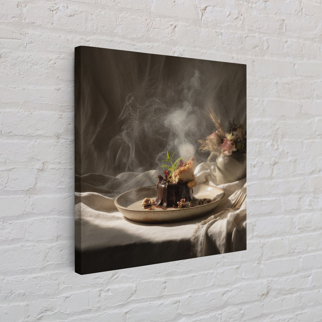Chocolate Truffle Still Life Canvas Print, Bakery Art, Room Decor, Bakery Decor, Fine Art, Patisserie, Digital Print, BAK-1x1-91