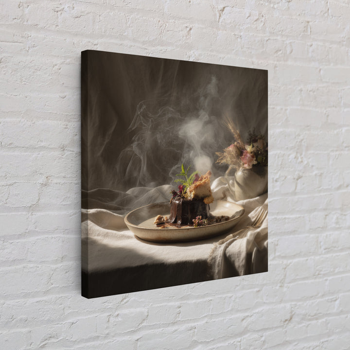 Chocolate Truffle Still Life Canvas Print, Bakery Art, Room Decor, Bakery Decor, Fine Art, Patisserie, Digital Print, BAK-1x1-91