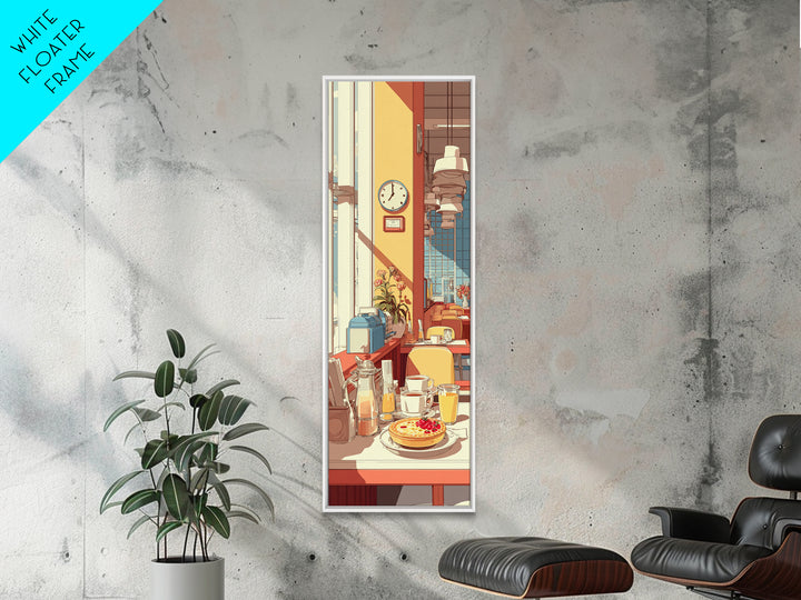 Retro Diner Pie Illustration Canvas Print, Bakery Art, Art Print, Bakery Decor, Patisserie, Kitchen Print, Coffee Wall Art, BAK-1x3-28