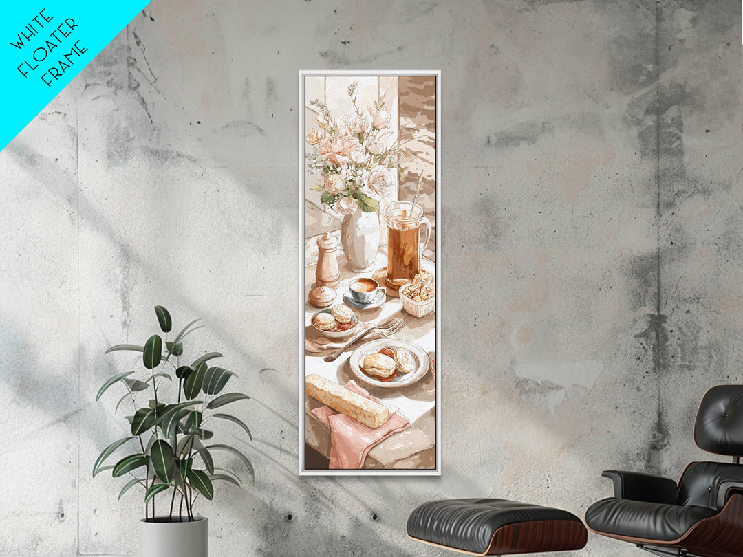 Tea and Scone Arrangement Canvas Print, Bakery Art, Printable Wall Art, Bakery Decor, Fine Art, Patisserie, Coffee Wall Art, BAK-1x3-32