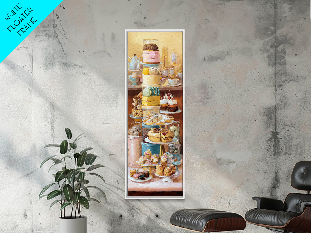French Patisserie Window Display of Pastel Pastries Canvas Print, Bakery Art, Gallery Decor, Bakery Decor, Fine Art, Patisserie, BAK-1x3-38