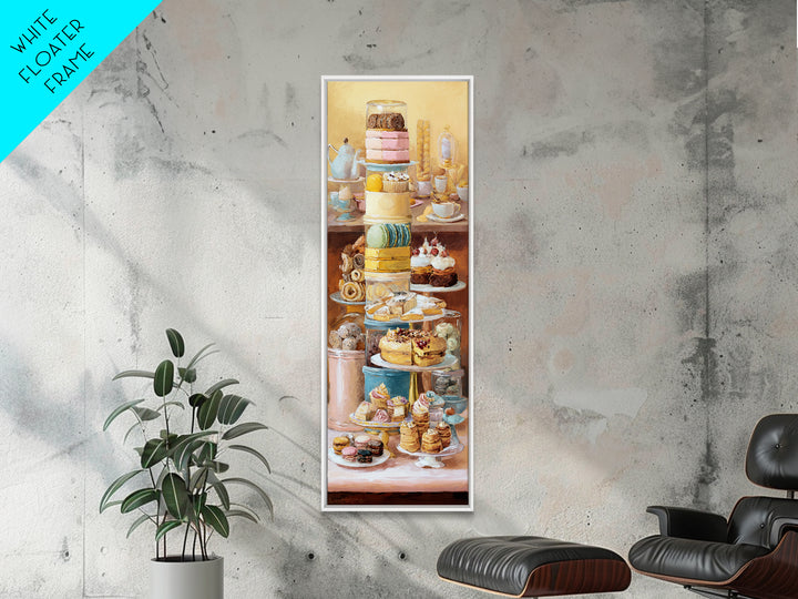 French Patisserie Window Display of Pastel Pastries Canvas Print, Bakery Art, Gallery Decor, Bakery Decor, Fine Art, Patisserie, BAK-1x3-38