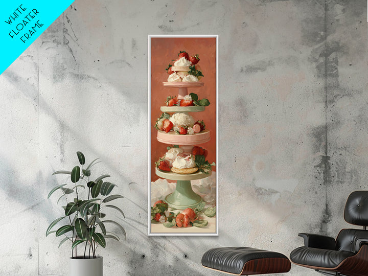 Pastel Cake Stand Canvas Print, Bakery Art, Modern Decor, Bakery Decor, Fine Art, Patisserie, Wall Decor, Art Print, BAK-1x3-49
