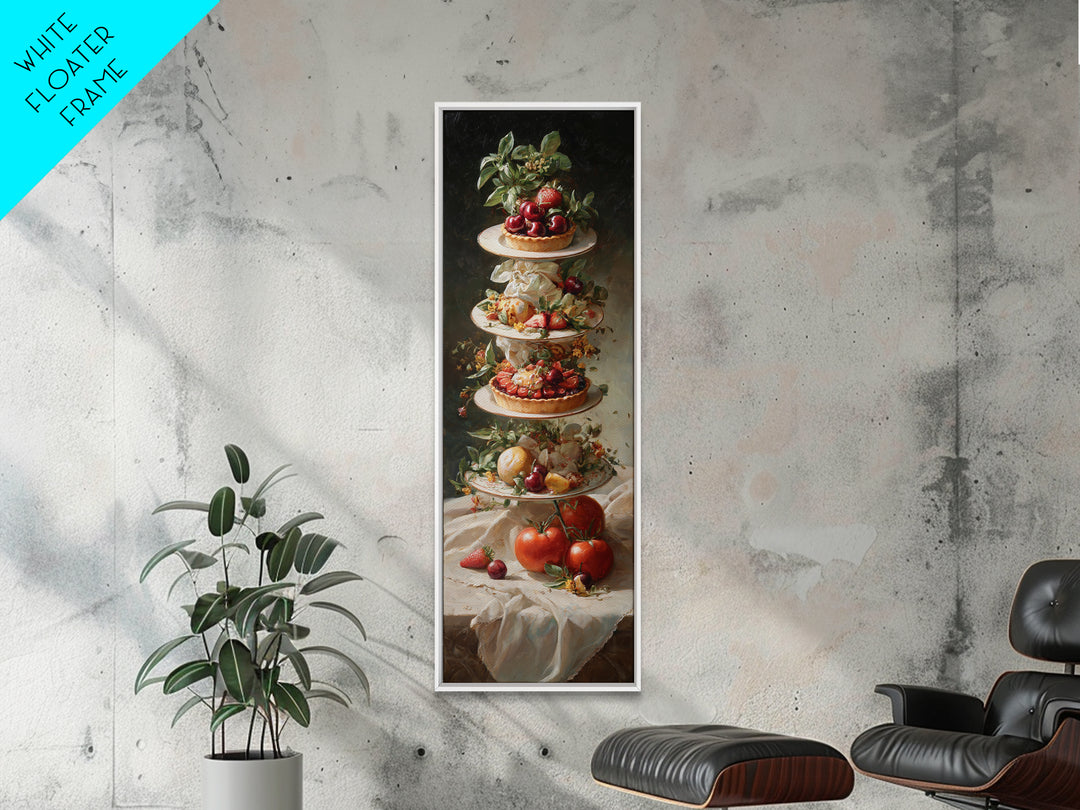 Cherry Tart Still Life Canvas Print, Bakery Art, Printable Wall Art, Bakery Decor, Fine Art, Patisserie, Coffee Wall Art, BAK-1x3-65