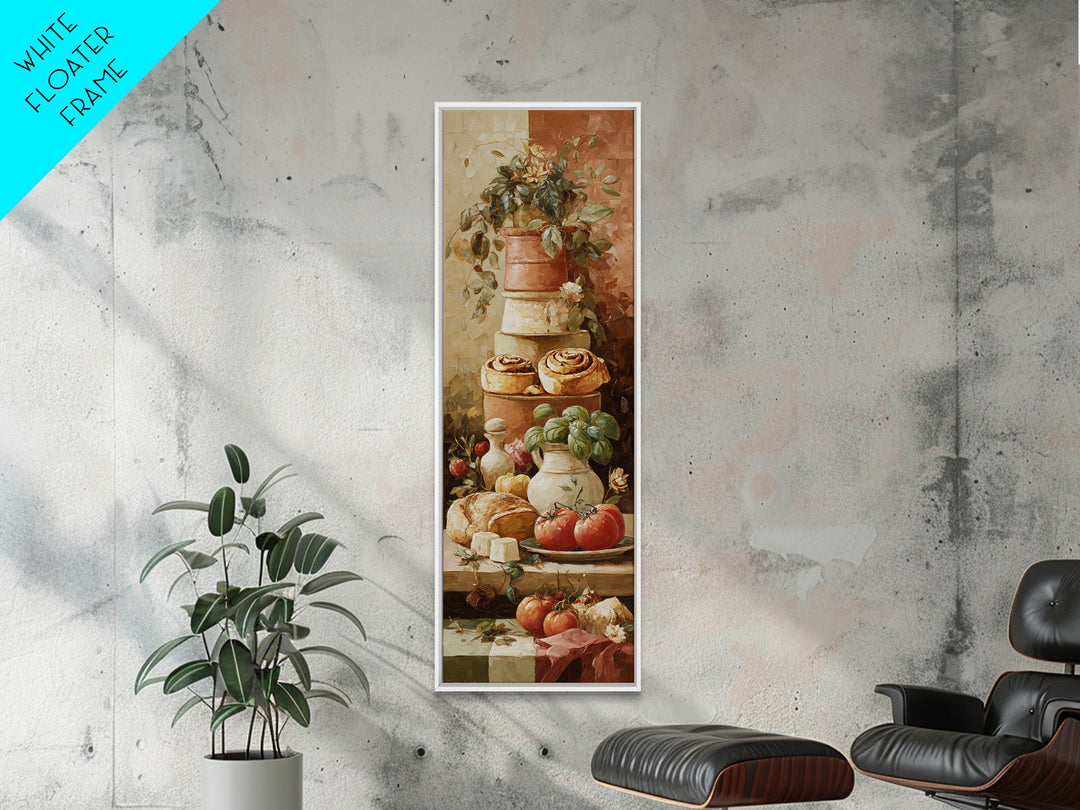 Cinnamon Rolls in a Warm Country Kitchen Framed Canvas Print, Bakery Art, Gallery Decor, Bakery Decor, Fine Art, Patisserie, BAK-1x3-71