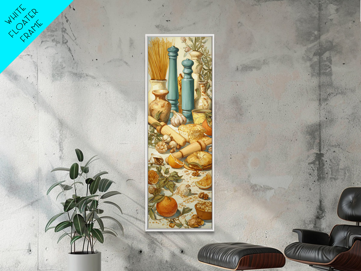 Patisserie Pattern of Rolling Pins and Pastries Canvas Print, Bakery Art, Kitchen Art Print, Bakery Decor, Fine Art, Patisserie, BAK-1x3-81