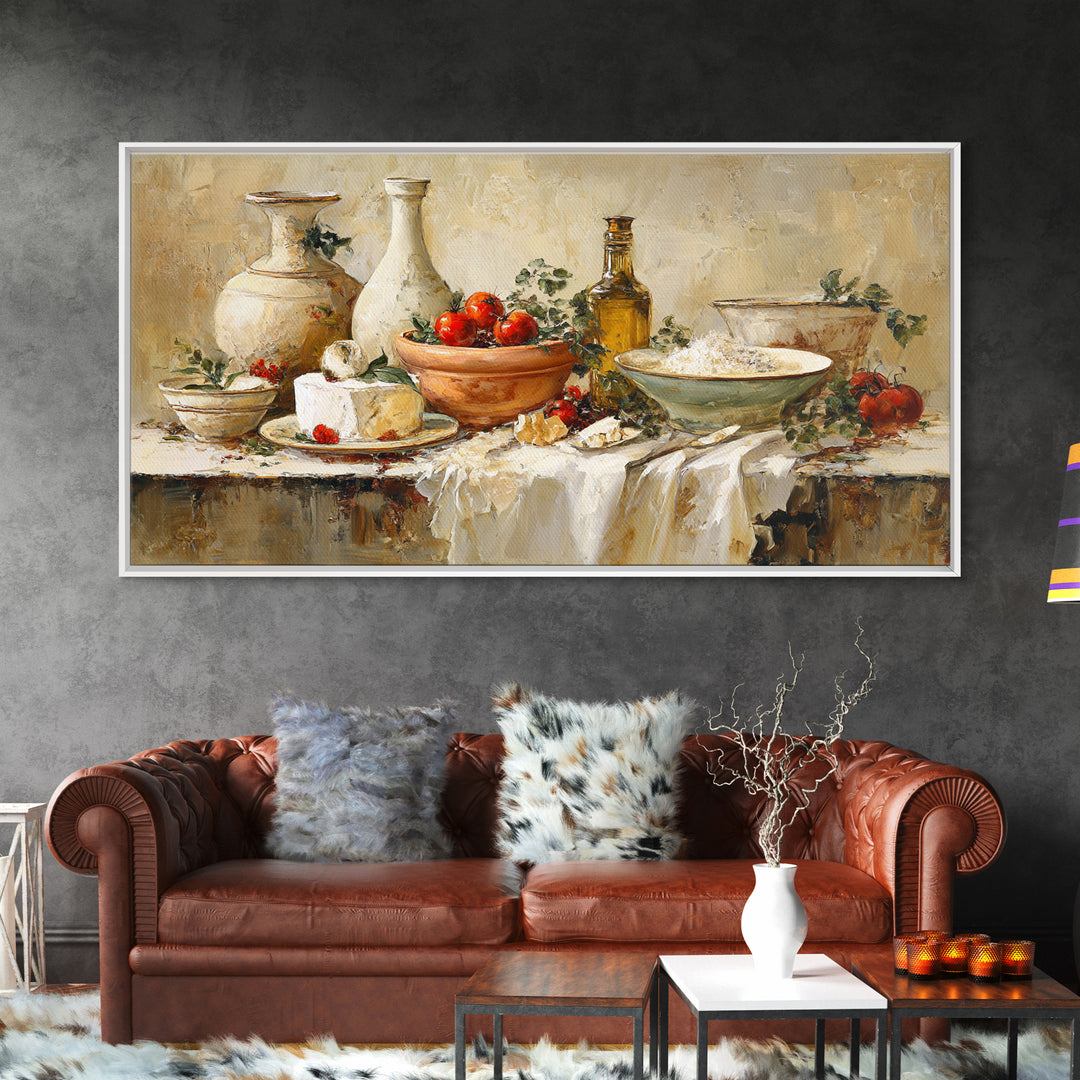 Parisian Dessert Poster Framed Canvas Print, Bakery Art, Statement Artwork, Bakery Decor, Fine Art, Patisserie, Art Print, BAK-2x1-20