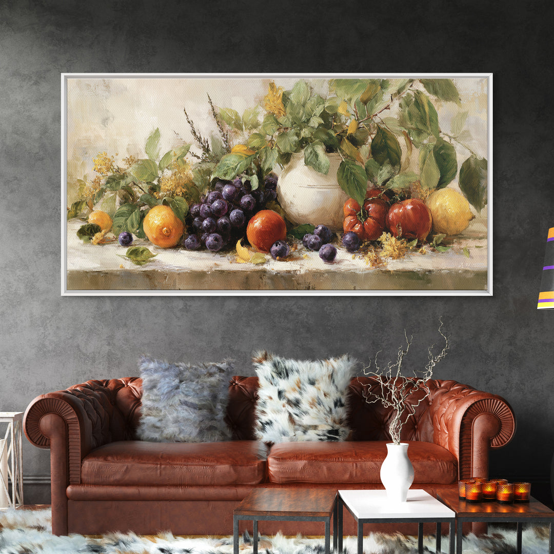 Blueberry Galette with Rustic Farmhouse Texture Framed Canvas Print, Bakery Art, Gallery Decor, Bakery Decor, Patisserie, BAK-2x1-67