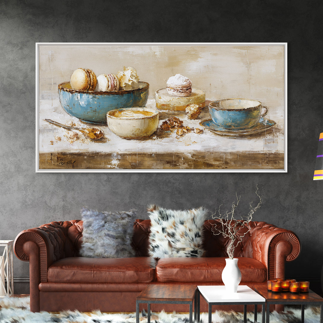 Parisian Dessert Poster Canvas Print, Bakery Art, Printable Art, Bakery Decor, Fine Art, Patisserie, Watercolor Print, BAK-2x1-68