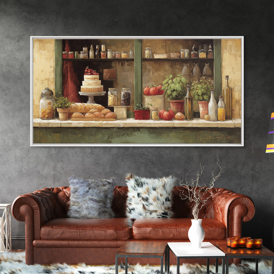 Parisian Dessert Poster Framed Canvas Print, Bakery Art, Kitchen Prints, Bakery Decor, Fine Art, Patisserie, Kids Art, BAK-2x1-92
