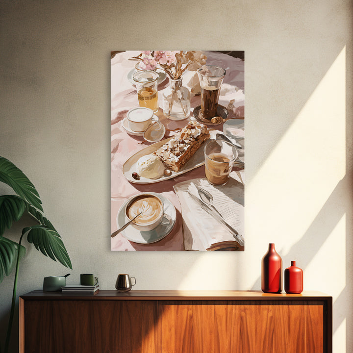 Parisian Dessert Poster Canvas Print, Bakery Art, Statement Artwork, Bakery Decor, Fine Art, Patisserie, Art Print, BAK-2x3-32