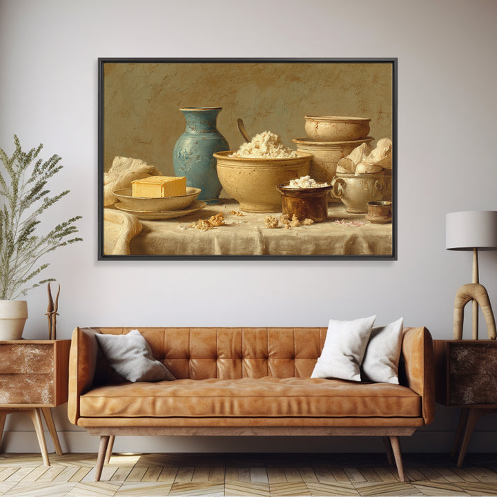 Parisian Dessert Poster Framed Canvas Print, Bakery Art, Wall Art, Bakery Decor, Fine Art, Patisserie, Kitchen Wall Decor, BAK-3x2-100
