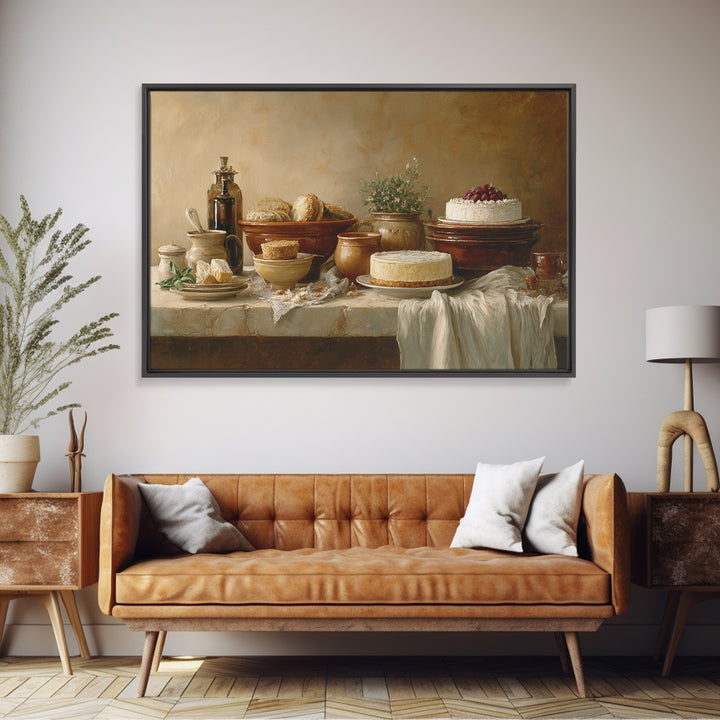 Parisian Dessert Poster Canvas Print, Bakery Art, French Wall Art, Bakery Decor, Fine Art, Patisserie, Room Decor, BAK-3x2-52
