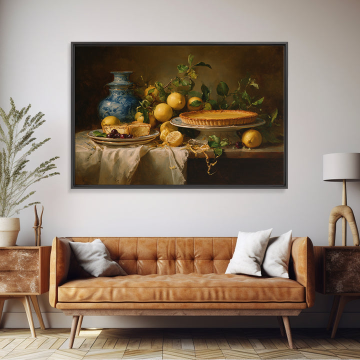 Cherry Tart Still Life Canvas Print, Bakery Art, Kids Art, Bakery Decor, Fine Art, Patisserie, Minimalist Decor, BAK-3x2-57