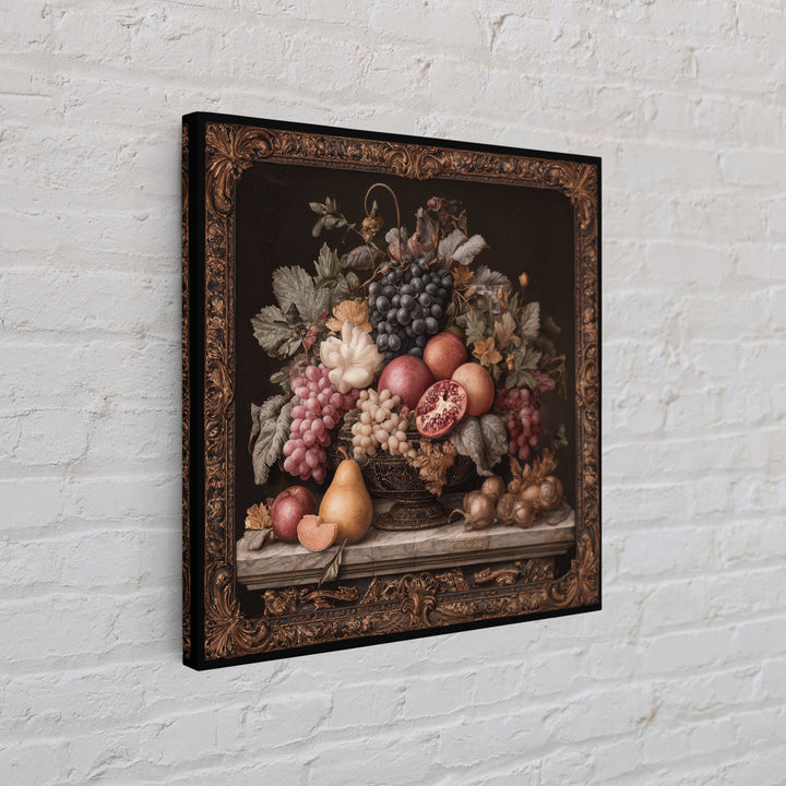 Lavish Banquet Fruit Composition Canvas Print, Baroque Art, Art Nouveau Decor, Living Room Decor, Fine Art, Ornate, Art Print, BAO-1x1-92