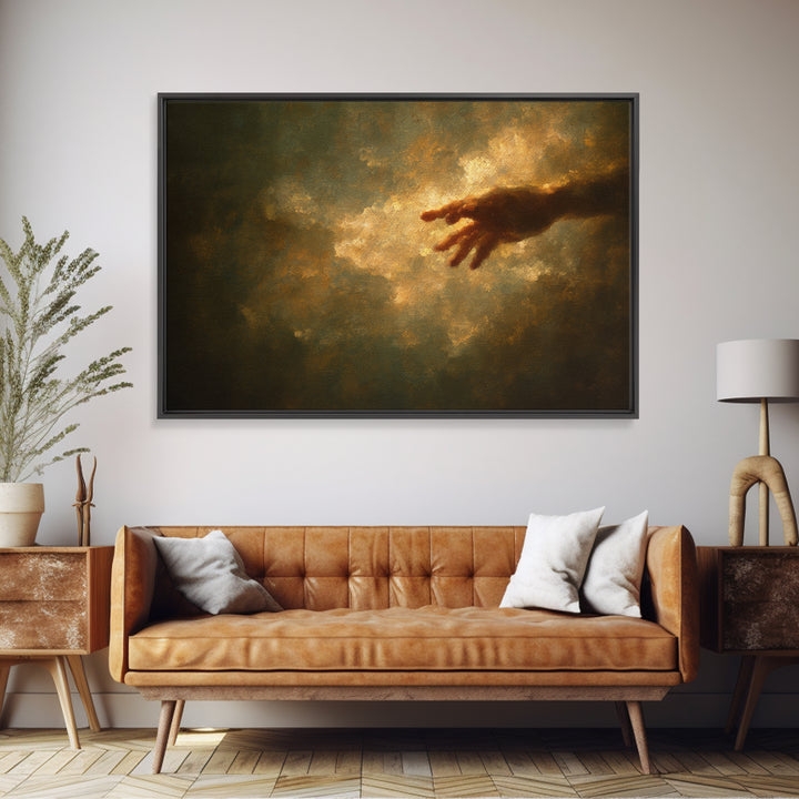 Angelic Hand Reaching Through Clouds Canvas Print, Baroque Art, Printable Art, Living Room Decor, Ornate, Gallery Wall, BAO-3x2-73