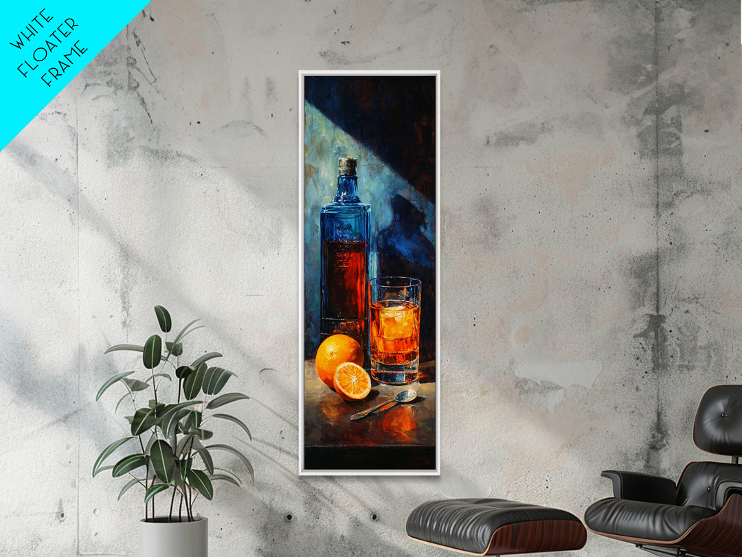 Orange Bitters and Bar Spoon Still Life Canvas Print, Bar Art, Kitchen Wall Decor, Bar Decor, Fine Art, Bar Cart Art, BAR-1x3-33