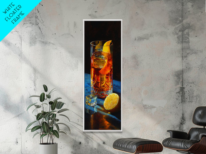 Old Fashioned Cocktail Canvas Print, Bar Art, Minimalist Decor, Bar Decor, Fine Art, Digital Print, Apartment Decor, BAR-1x3-37