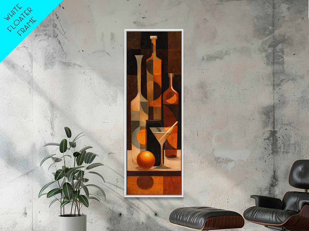 Retro Happy Hour Poster Canvas Print, Bar Art, Kitchen Decor, Bar Decor, Fine Art, Bar Signs, Kitchen Print, BAR-1x3-44