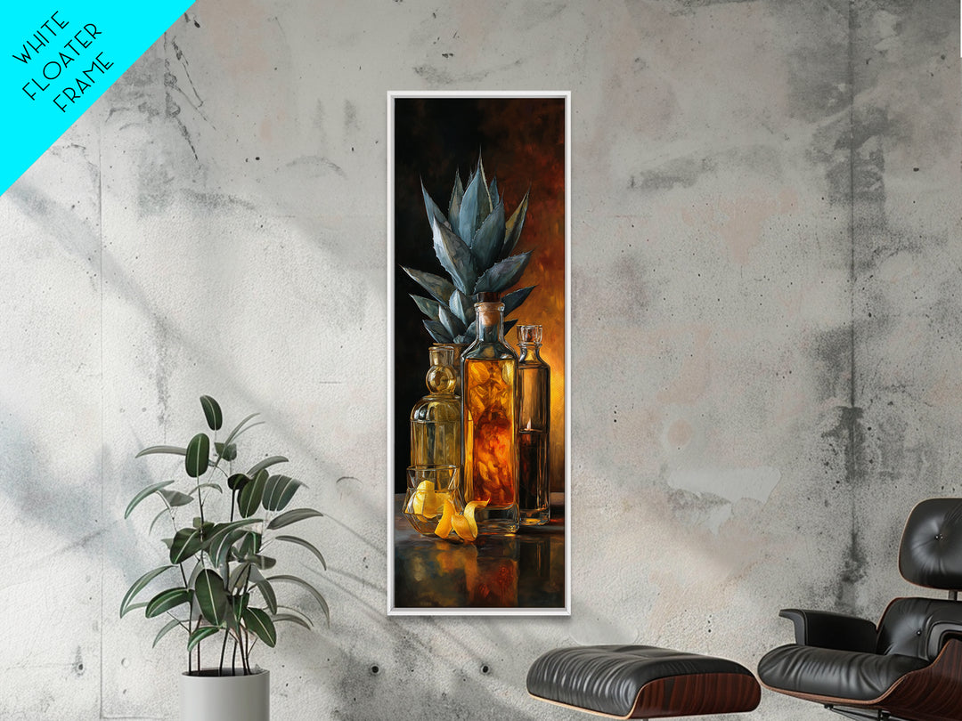 Tequila Agave Plant Study Canvas Print, Bar Art, Bar Cart, Bar Decor, Fine Art, Kitchen Print, Coffee Wall Art, BAR-1x3-48
