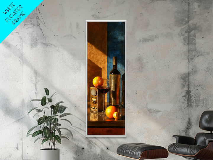 Wine and Record Player Lounge Still Life Canvas Print, Bar Art, Modern Decor, Bar Decor, Fine Art, Wall Decor, BAR-1x3-49