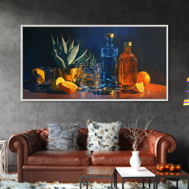 Tequila Agave Plant Study Framed Canvas Print, Bar Art, Luxury Decor, Bar Decor, Fine Art, Canvas Wall Art, Kitchen Decor, BAR-2x1-8
