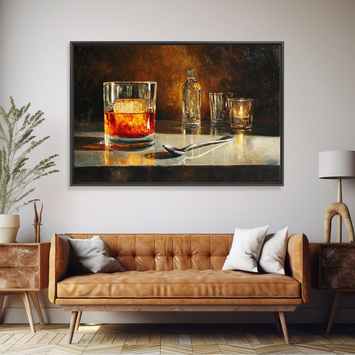 Orange Bitters and Bar Spoon Still Life Canvas Print, Bar Art, Bar Signs, Bar Decor, Fine Art, Modern Decor, BAR-3x2-1
