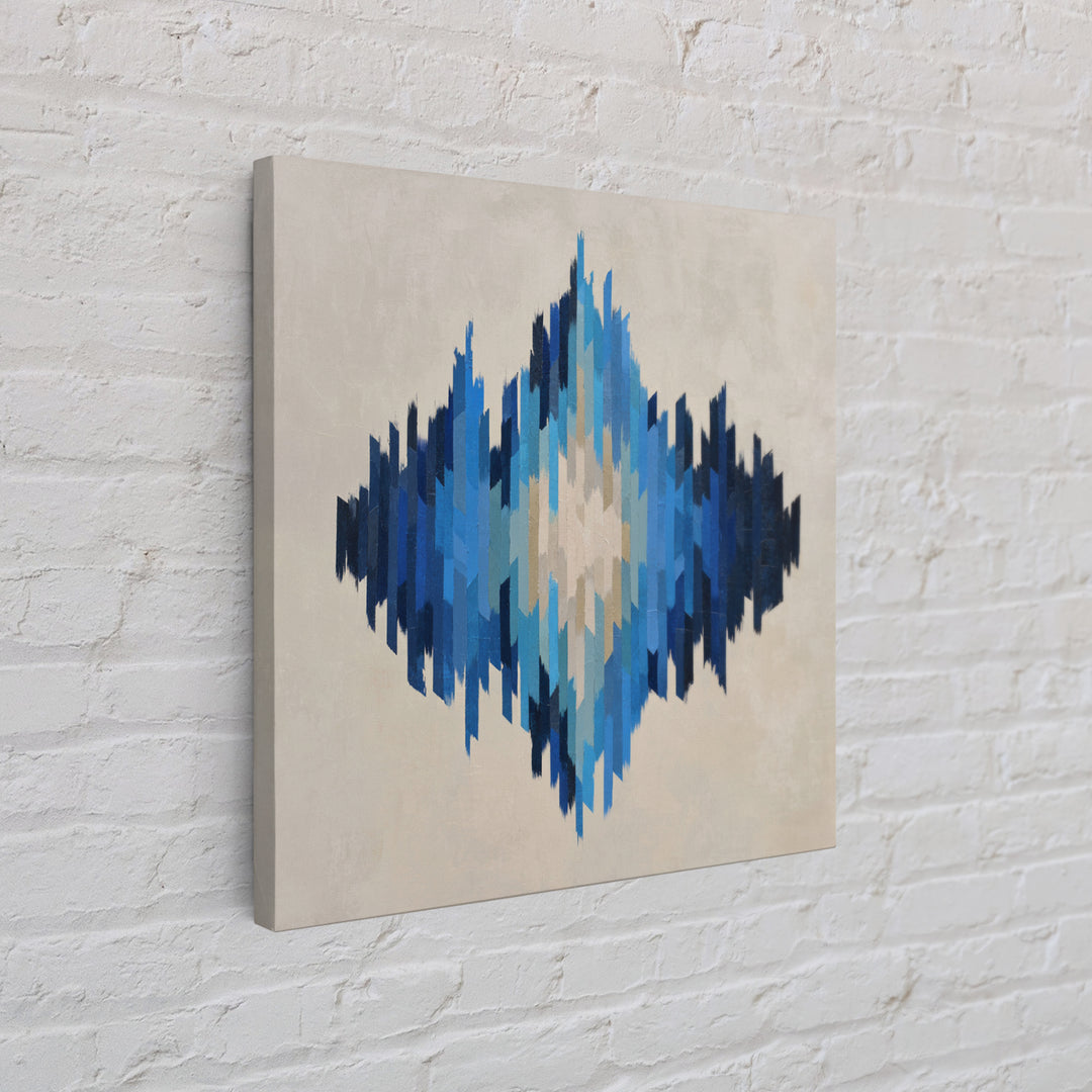 Abstract Soundwave Art Canvas Print, Basement Art, Mid Century Modern, Living Room Decor, Abstract Art, Retreat, BAS-1x1-20