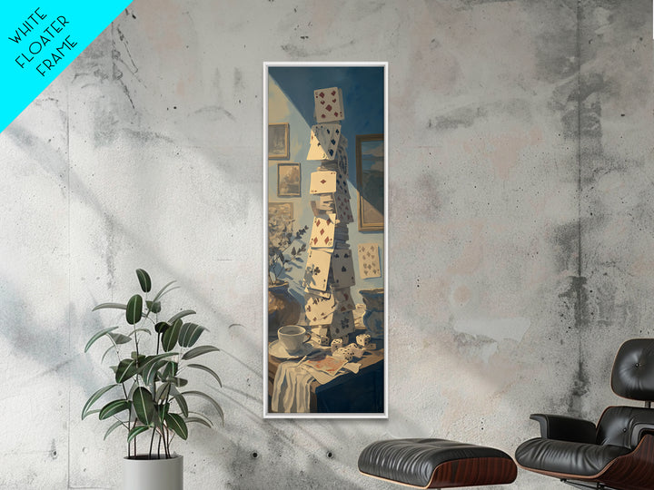 Poker Cards and Dice Canvas Print, Basement Art, Western Decor, Living Room Decor, Fine Art, Retreat, Rustic Wall Art, BAS-1x3-68