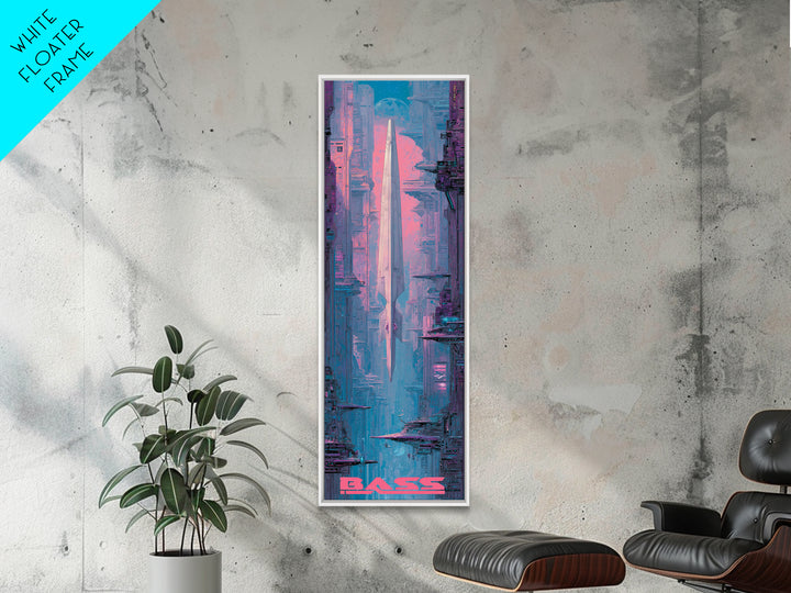 Retro Sci Fi Spaceship Poster for Entertainment Canvas Print, Basement Art, Art Print, Living Room Decor, Fine Art, Retreat, BAS-1x3-77
