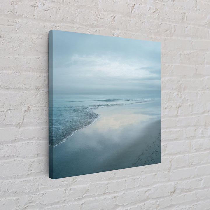 Soft Cloud and Rain Composition Canvas Print, Bathroom Art, Framed Wall Art, Bathroom Decor, Watercolor Art, Spa, BAT-1x1-19