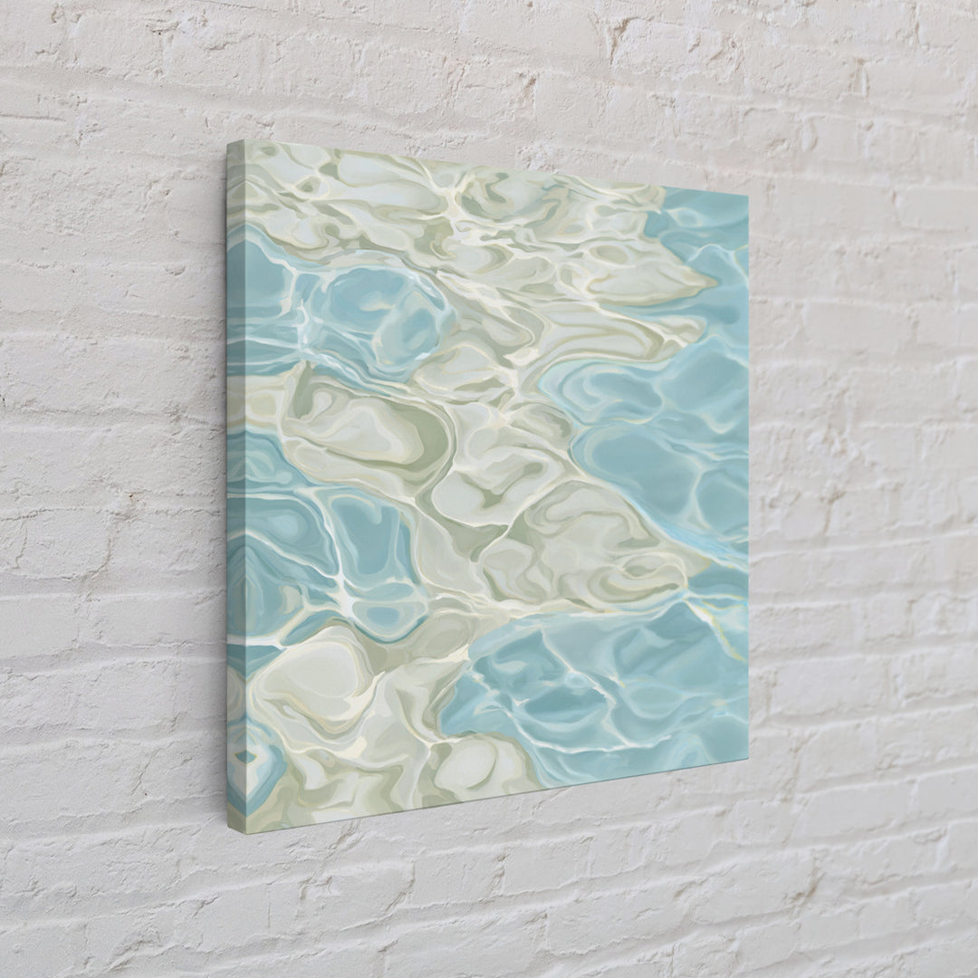 Abstract Water Ripples Framed Canvas Print, Bathroom Art, Halloween Art, Bathroom Decor, Abstract Art, Spa, Textured Painting, BAT-1x1-29