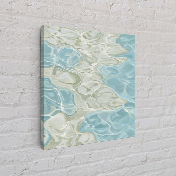 Abstract Water Ripples Framed Canvas Print, Bathroom Art, Halloween Art, Bathroom Decor, Abstract Art, Spa, Textured Painting, BAT-1x1-29