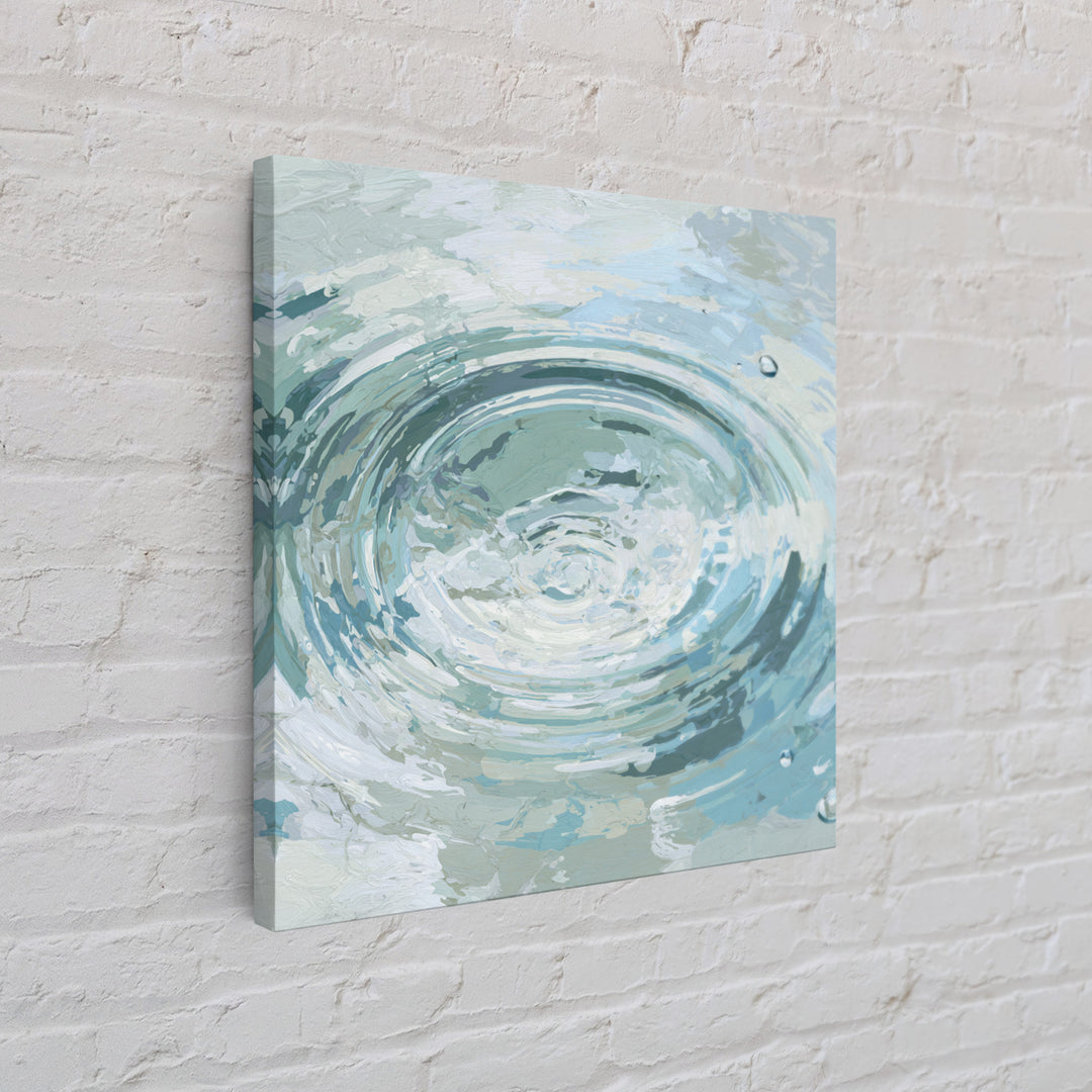 Abstract Water Ripples Framed Canvas Print, Bathroom Art, Halloween Art, Bathroom Decor, Abstract Art, Spa, Textured Painting, BAT-1x1-53