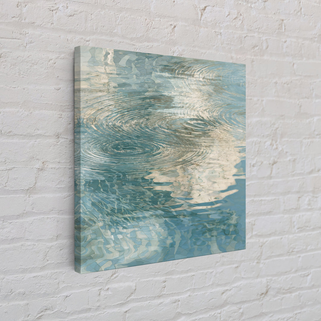Abstract Water Ripples Canvas Print, Bathroom Art, Modern Decor, Bathroom Decor, Fine Art, Spa, Home Decor, Poster, Digital Art, BAT-1x1-77