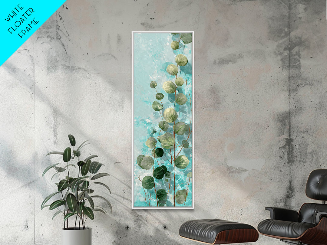 Spa Eucalyptus Branch Canvas Print, Bathroom Art, Retro Wall Art, Bathroom Decor, Fine Art, Spa, Modern Decor, Fine Art Print, BAT-1x3-38