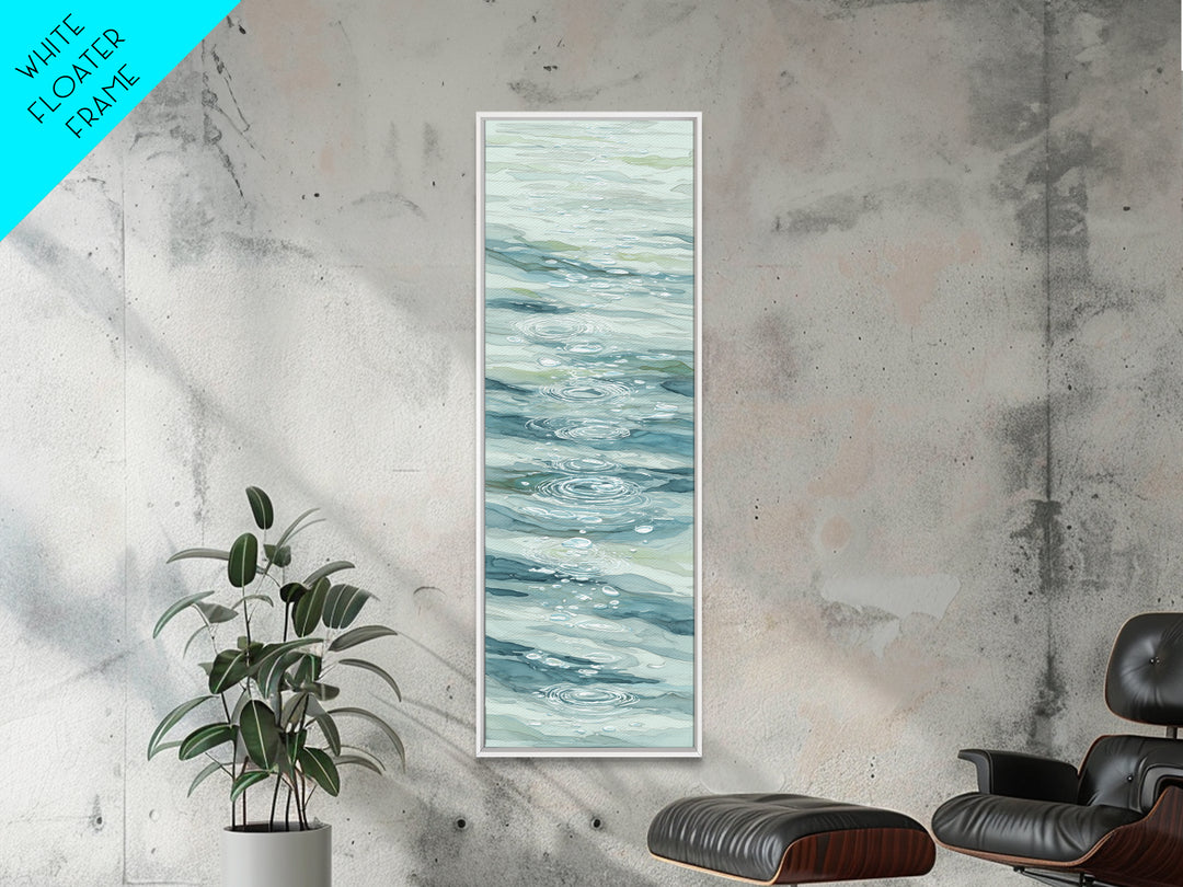 Abstract Water Ripples Canvas Print, Bathroom Art, Framed Wall Art, Bathroom Decor, Abstract Art, Spa, Bathroom Art Decor, BAT-1x3-41