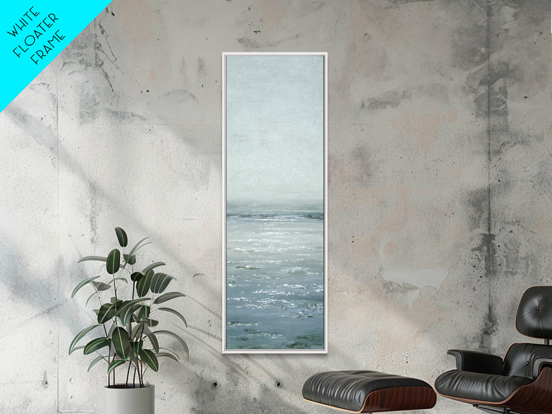 Misty Lake Scene Framed Canvas Print, Bathroom Art, Bathroom Print, Bathroom Decor, Fine Art, Spa, Minimalist Decor, BAT-1x3-45