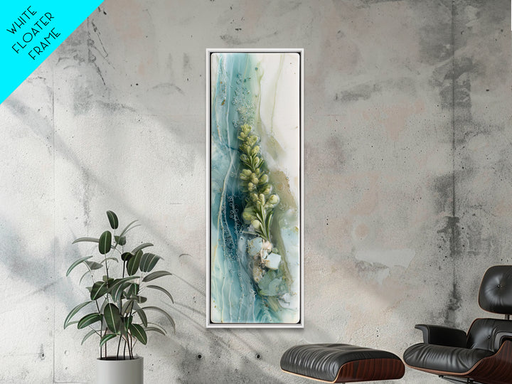 Botanical Bath Herb Arrangement Framed Canvas Print, Bathroom Art, Bathroom Wallpaper, Bathroom Decor, Fine Art, Spa, BAT-1x3-53
