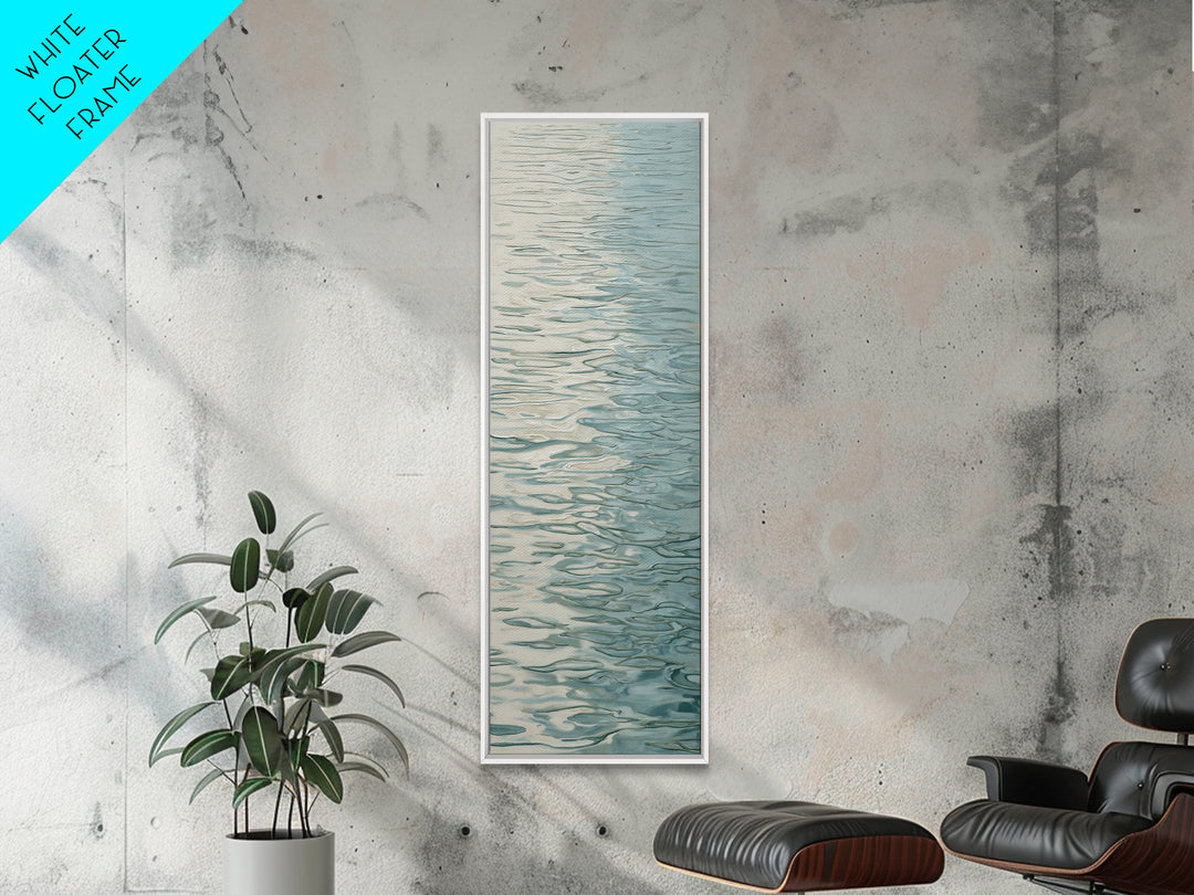 Abstract Water Ripples Canvas Print, Bathroom Art, Dog Portrait, Bathroom Decor, Abstract Art, Spa, Minimalist Wall Art, BAT-1x3-89