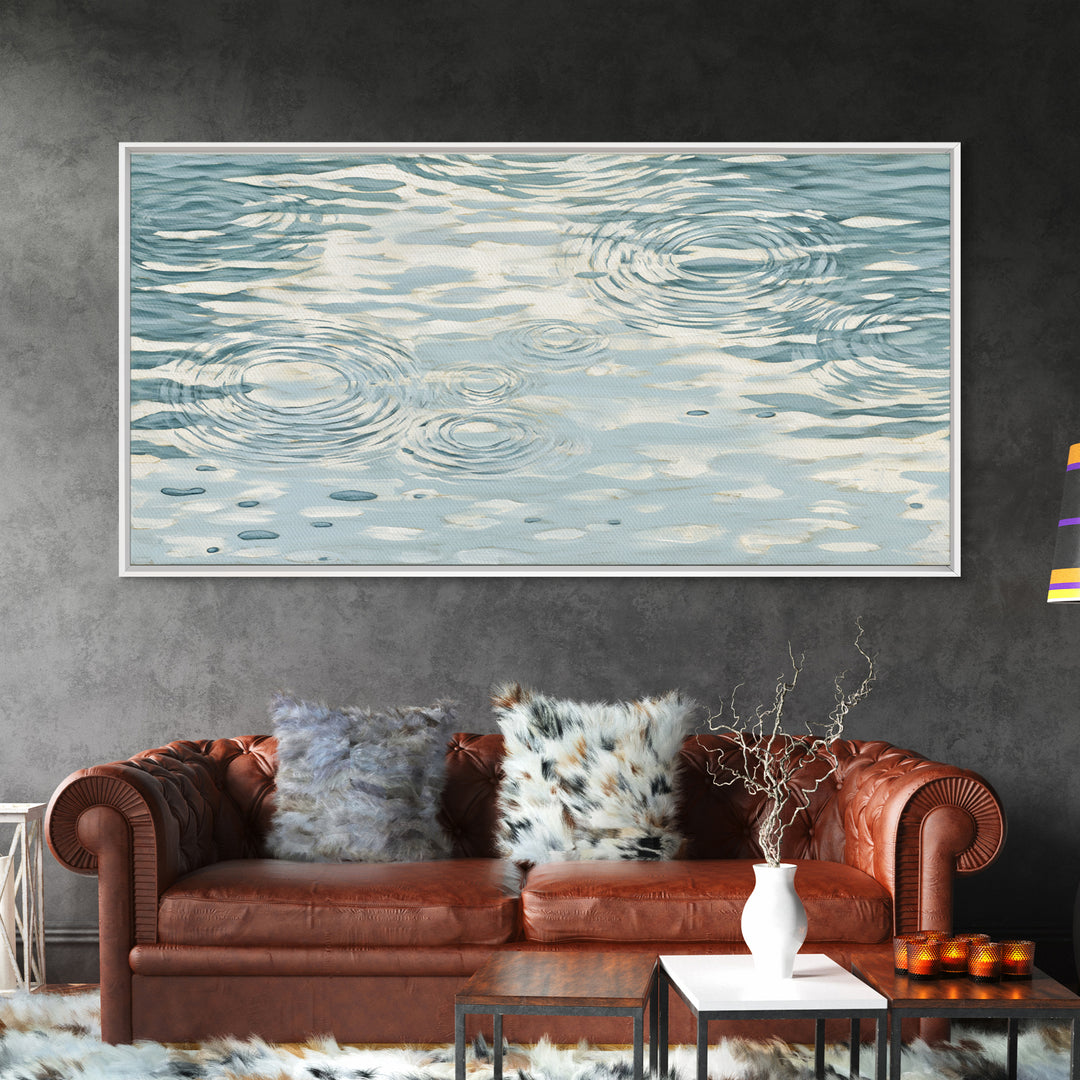 Abstract Water Ripples Framed Canvas Print, Bathroom Art, Art Print, Bathroom Decor, Fine Art, Spa, Custom Pet Portrait, BAT-2x1-1