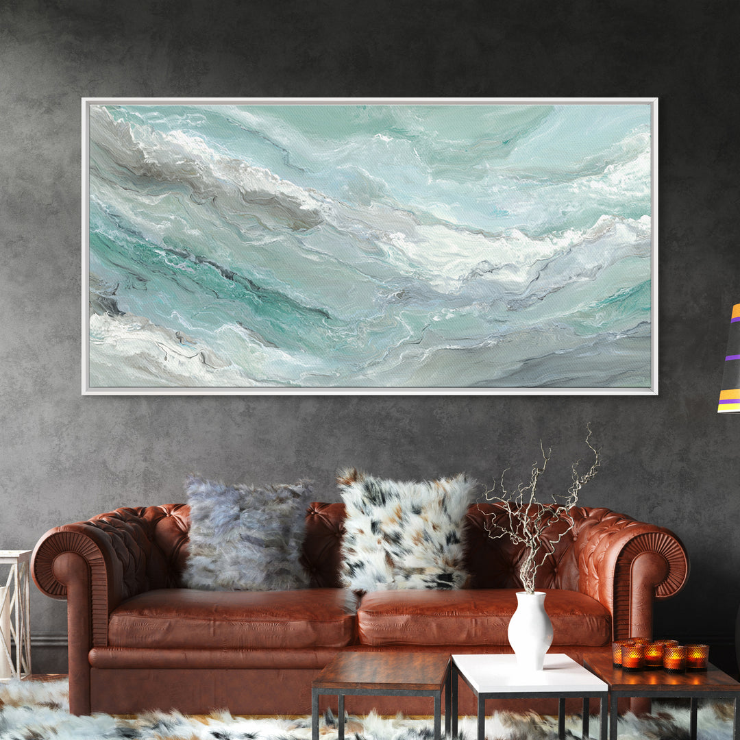 Abstract Marble Texture Canvas Print, Bathroom Art, Contemporary Art, Bathroom Decor, Abstract Art, Spa, Framed Wall Art, BAT-2x1-36