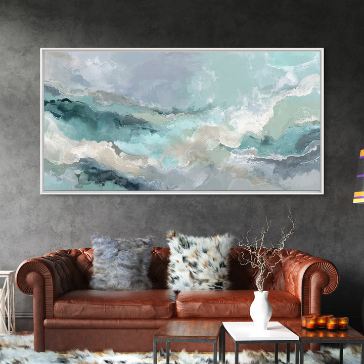 Abstract Marble Texture Framed Canvas Print, Bathroom Art, Bathroom Prints, Bathroom Decor, Abstract Art, Spa, Trendy Wall Art, BAT-2x1-84