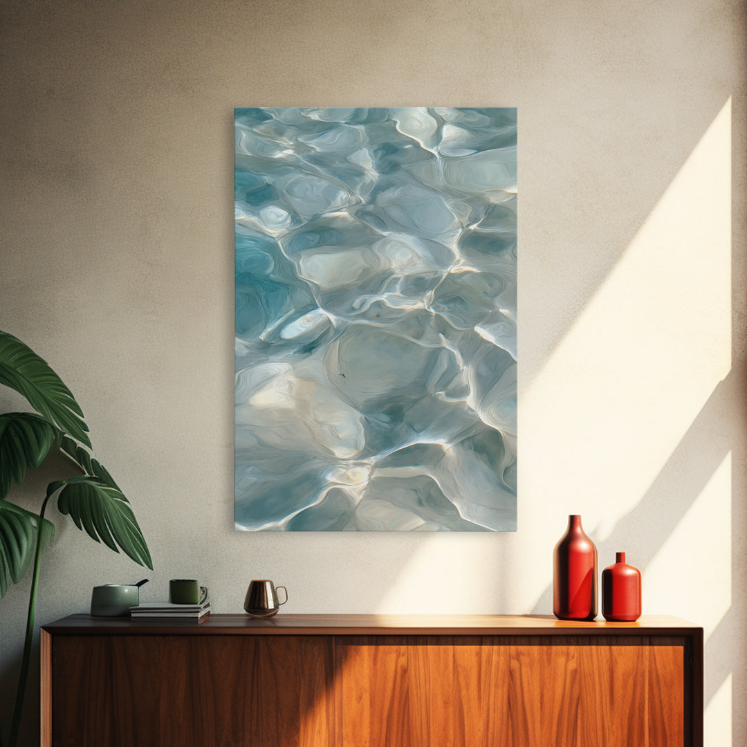 Abstract Water Ripples Canvas Print, Bathroom Art, Home Decor, Bathroom Decor, Fine Art, Spa, Canvas Wall Art, Digital Print, BAT-2x3-61