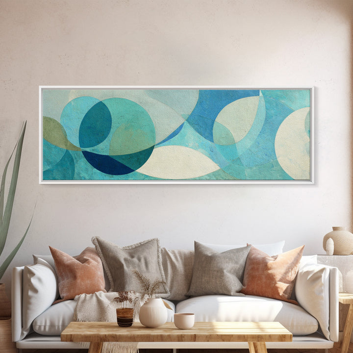 Clean Geometric Forms Framed Canvas Print, Bathroom Art, Bathroom Decor, Abstract Art, Spa, Bathroom Accessories, Modern Art, BAT-3x1-37