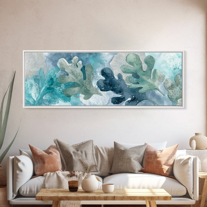 Tropical Leaf Silhouette Canvas Print, Bathroom Art, Bathroom Wall Decor, Bathroom Decor, Fine Art, Spa, Bathroom Print, BAT-3x1-6