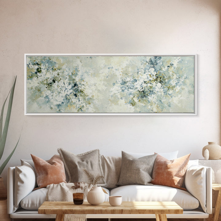 Sunlit Window Plant Shadow on Plaster Framed Canvas Print, Bathroom Art, Custom Pet Portrait, Bathroom Decor, Fine Art, Spa, BAT-3x1-82