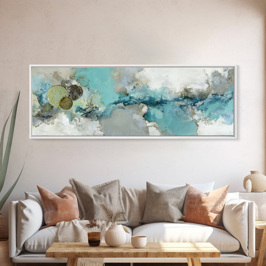 Lemon and Botanical Still Life Canvas Print, Bathroom Art, Framed Wall Art, Bathroom Decor, Watercolor Art, Spa, BAT-3x1-94