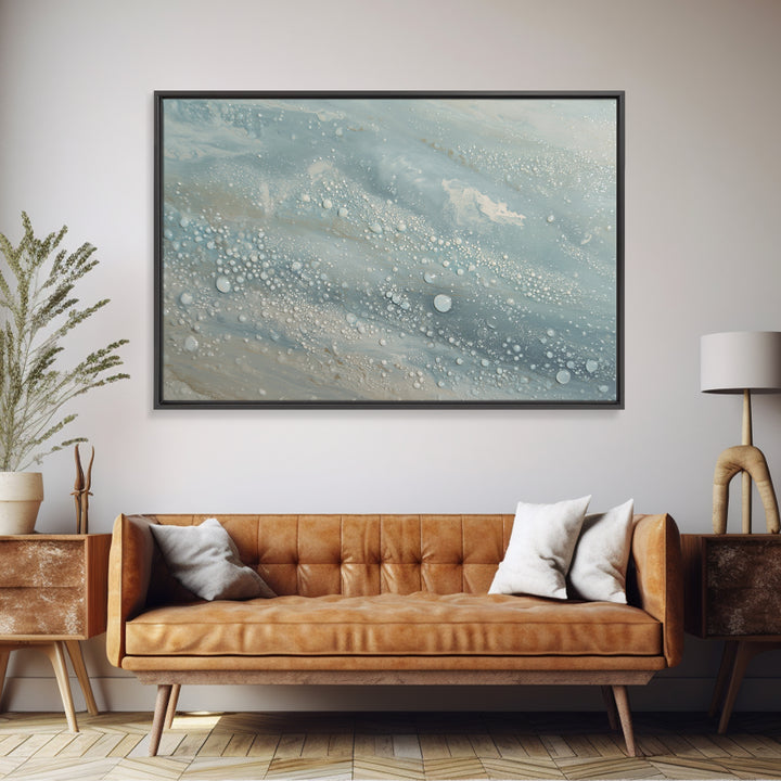 Soft Cloud and Rain Composition Framed Canvas Print, Bathroom Art, Digital Wall Art, Bathroom Decor, Spa, Unique Wall Art, BAT-3x2-23