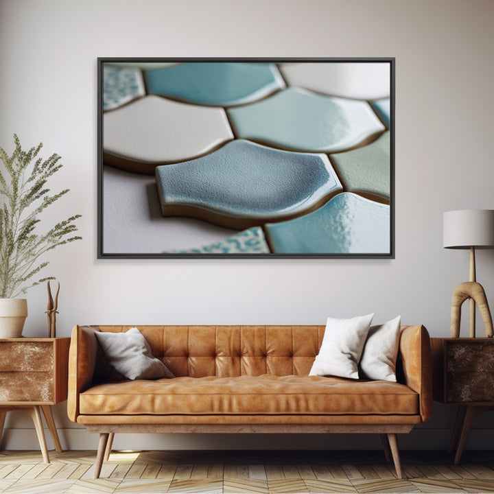 Clean Geometric Forms Framed Canvas Print, Bathroom Art, Wall Hanging, Bathroom Decor, Spa, Modern Art, Bathroom Art Decor, BAT-3x2-25